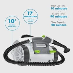 Steamfast SF-375 Deluxe Canister Steam Cleaner With 18 Accessories, Continuous Trigger, And Onboard Storage, White 8 Steamfast SF-375 Deluxe Canister Steam Cleaner With 18 Accessories, Continuous Trigger, And Onboard Storage, White -Household Cleaning Supply Store 417ejzHoRcL