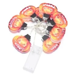 Plplaaoo Mini Pumpkin Pattern Warm Light, 10LED Hollow Pumpkin String Lights, Thanksgiving Decoration Fall Lights, Indoor Outdoor Halloween Festival Party Decoration Warm Light