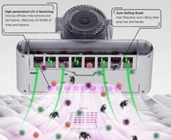 Boreas Handheld Allergen Vacuum Cleaner With UV Sanitizing And Heating For Allergies And Pet, Kills Mite, Virus, Molds, True HEPA And Powerful Suction Removes Hair/Dander/Pollen/Dust (Green)