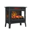 Duraflame Electric Infrared Quartz Fireplace Stove With 3D Flame Effect, Black