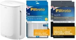 Filtrete Air Purifier, Small/Medium Room True HEPA Filter, Captures 99.97% Of Airborne Particles Such As Smoke, Dust, Pollen, Bacteria, Virus For 150 Sq. Ft., Office, Bedroom, Kitchen And More -Household Cleaning Supply Store 41AKBgK81QL. AC