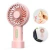 IPOW Mini Handheld Fan Personal Portable Fan 3 Speed Adjustable Angle Removable Base Lanyard USB Recharging Battery Operated Small Desk Cooling Face Fan For Home Camping Disney Travel Peach Pink -Household Cleaning Supply Store 41AY0dPBu5L