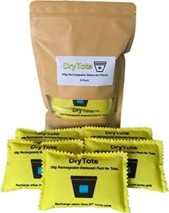 100g Rechargeable Desiccant Pack Of 5 - Moisture Absorbing Bag - Desiccant Dehumidifier For Storage Bins And Totes … -Household Cleaning Supply Store 41AmGj5zNPS. AC