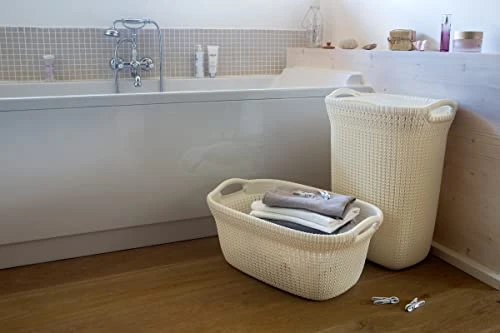 Curver Knit Rectangular Clothes Box, White, 57 Litre 4 Curver Knit Rectangular Clothes Box, White, 57 Litre - Image 2