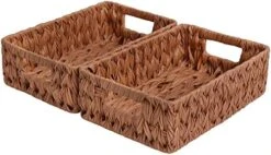 GRANNY SAYS Wicker Storage Baskets, Woven Baskets For Shelves, Waterproof Bathroom Baskets For Organizing, Wicker Baskets With Handles, Nature, 2-Pack 24 GRANNY SAYS Wicker Storage Baskets, Woven Baskets For Shelves, Waterproof Bathroom Baskets For Organizing, Wicker Baskets With Handles, Nature, 2-Pack -Household Cleaning Supply Store 41DJNZe3L2L. AC