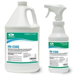 Theochem - 1 Quart & 1 Gallon In-Cide Ready To Use Disinfectant, Cleaner, Fungicide Spray - Made In USA (2 Pack)