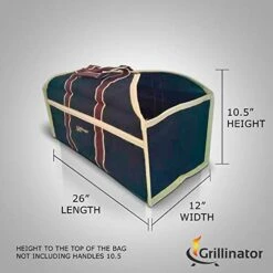 Grillinator Ultimate Firewood Log Carrier - Black - Heavy Duty Durable Tote Bag For Wood - Self Standing Design With Padded Handles - 16 Gallon Capacity For Fireplace, Beach & Groceries -Household Cleaning Supply Store 41DoOzGglFL