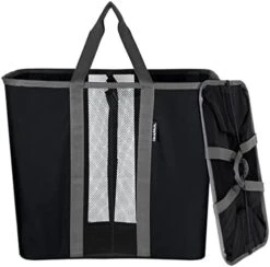 CleverMade Collapsible Laundry Basket, Large Foldable Clothes Hamper Bag, Laundry Tote Carry All Bin XL Pop-Up Caddy With Handles, Cream/Charcoal, 2 Pack -Household Cleaning Supply Store 41EhKASQoxL. AC