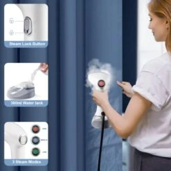 Steamer For Clothes, Handheld Clothes Steamer With Heat Insulation Gloves Fabrics Wrinkles Remove, 1350W Portable Travel Steamer Iron For Clothes 20S Fast Heat-up With 3 Steam Levels For Home Travel -Household Cleaning Supply Store 41EwQ4ZtaRL