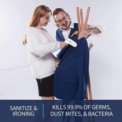 Portable Foldable Clothing Wrinkles Remover For Garments, Handheld Steamer For Clothes, 30-Second Fast Heat-up, Auto-Off, Mini Fabric Steam Iron For Home And Travel (Gray : Pink) -Household Cleaning Supply Store 41FHtej4HJL