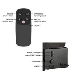 LegendFlame 23" W Free Standing Electric Fireplace Log Set (EF290), Fireplace Insert, Heater 750W/1500W, Crackling Sound, Remote Control 16 LegendFlame 23" W Free Standing Electric Fireplace Log Set (EF290), Fireplace Insert, Heater 750W/1500W, Crackling Sound, Remote Control -Household Cleaning Supply Store 41FIy9cB1GL