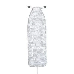 Simplify Ironing Board Cover & Pad | Scorch Resistant | Cotton | Thick Padding | Stretch Elastic Fit | Hook And Loop Fasteners | White