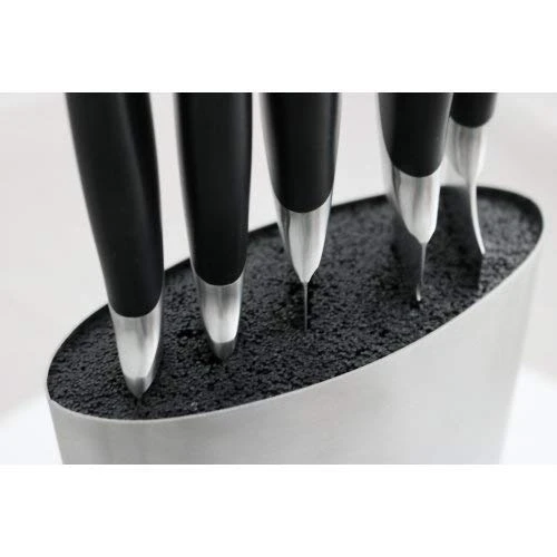 Coninx Stainless Steel Kitchen Knife Block - Modern Oval Kitchen Knife Holder & Universal Knife Block Without Knives - Kitchen Optimizing Knife Block Only - Safe, Stylish Knife Storage For Home 4 Coninx Stainless Steel Kitchen Knife Block - Modern Oval Kitchen Knife Holder & Universal Knife Block Without Knives - Kitchen Optimizing Knife Block Only - Safe, Stylish Knife Storage For Home - Image 2