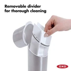 OXO Good Grips Stainless Steel Toothbrush Organizer 9.75 Inch & Good Grips Soap Dispensing Palm Brush Storage Set -Household Cleaning Supply Store 41IClUlsXoL
