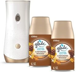 Glade® Glade Automatic Spray Refill And Holder Kit, Air Freshener For Home And Bathroom, Cashmere Woods, 6.2 Oz, 2 Count -Household Cleaning Supply Store 41JFzMqUFL. AC