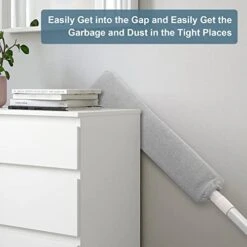 Retractable Gap Dust Cleaner Brush - 51'' Long Handle, Extendable & Bendable, Washable Microfiber Cleaning Tool For Cleaning Sofa, Bed, Furniture, Fridge, Blind, And Under Appliances -Household Cleaning Supply Store 41JTHjiYG7L