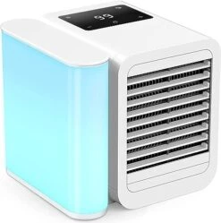 Portable Air Conditioners Fan: 1000ml Evaporative Mini Air Cooler With 3 Speeds, 7 LED Light, Personal Air Cooler Desktop Cooling Fan, Air Conditioner Portable AC Unit For Home Room Office Desk