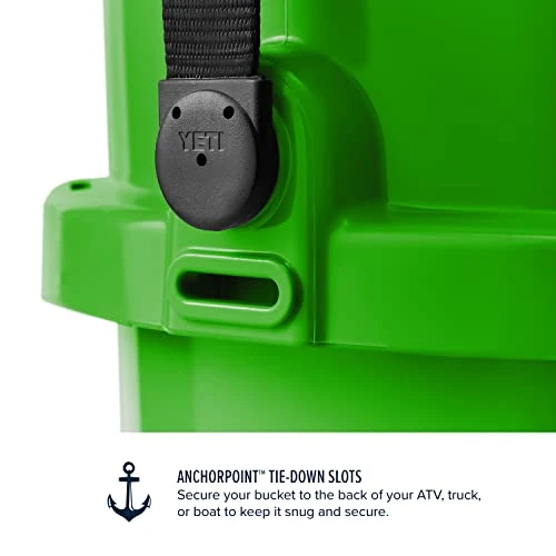 YETI Loadout 5-Gallon Bucket, Impact Resistant Fishing/Utility Bucket, Canopy Green 6 YETI Loadout 5-Gallon Bucket, Impact Resistant Fishing/Utility Bucket, Canopy Green - Image 4