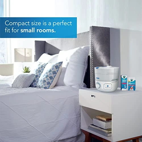 Vicks EasyCare+ Top Fill Filter-Free Cool Mist Humidifier, Small Room–For Vapors 2 Ways –Works With Vicks VapoPads And VapoSteam, White 6 Vicks EasyCare+ Top Fill Filter-Free Cool Mist Humidifier, Small Room–For Vapors 2 Ways –Works With Vicks VapoPads And VapoSteam, White - Image 4