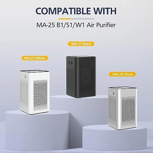 2 Set MA-25 H13 True HEPA Replacement Filter For MA-25 B1/S1/W1 Air Purifier, 3-in-1 True HEPA, Activated Carbon And Pre-Filter For Wildfire Smoke, Dust, Odors, Pollen, Pet Dander 4 2 Set MA-25 H13 True HEPA Replacement Filter For MA-25 B1/S1/W1 Air Purifier, 3-in-1 True HEPA, Activated Carbon And Pre-Filter For Wildfire Smoke, Dust, Odors, Pollen, Pet Dander - Image 2