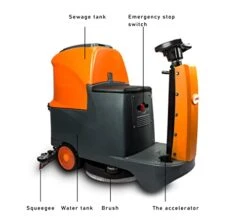 SM70 Ride-On Floor Scrubber, 22" Brush, Floor Scrubber With A Complete Set Of Parts -Household Cleaning Supply Store 41NIaVaUhqL