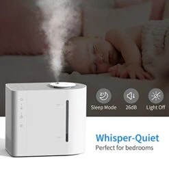 Cool Mist Humidifiers For Bedroom (4.3L), AIRROBO Quiet Top Fill Ultrasonic Humidifiers For Babies Nursery, Office, Indoor Plants -Lasts Up To 40 Hours, Filterless, 360° Rotation Nozzle, Auto Shut-Off -Household Cleaning Supply Store 41NLs56UAdL