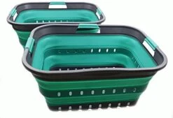 SAMMART 42L (11 Gallon) Collapsible Plastic Laundry Basket - Foldable Pop Up Storage Container/Organizer - Portable Basket - Space Saving Hamper/Basket (2, White/Grey) 26 SAMMART 42L (11 Gallon) Collapsible Plastic Laundry Basket - Foldable Pop Up Storage Container/Organizer - Portable Basket - Space Saving Hamper/Basket (2, White/Grey) -Household Cleaning Supply Store 41NSAbZueuL. AC