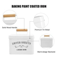 Mustry Dryer Sheet Holder, Decorative Laundry Room Organization Container And Storage, White Farmhouse Laundry Pods Container Holds Over 240 Dryer Sheets And 81 Laundry Pods 17 Mustry Dryer Sheet Holder, Decorative Laundry Room Organization Container And Storage, White Farmhouse Laundry Pods Container Holds Over 240 Dryer Sheets And 81 Laundry Pods -Household Cleaning Supply Store 41PWKqBMzkL