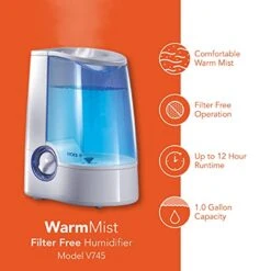 Vicks® Vicks Warm Mist Humidifier, Small To Medium Rooms, 1 Gallon Tank – Vaporizer and Warm Mist Humidifier for Baby and Kids Rooms, Bedrooms And More -Household Cleaning Supply Store 41PbV8s7TLL