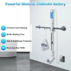Electric Spin Scrubber, Cordless Electric Mop Cleaning Brush With 2 Speeds & 4 Replacement Brush Head, Shower Scrubber With Adjustable Extension Arm, Shower Cleaning Brush For Bathtub Tile Grout Floor 13 Electric Spin Scrubber, Cordless Electric Mop Cleaning Brush With 2 Speeds & 4 Replacement Brush Head, Shower Scrubber With Adjustable Extension Arm, Shower Cleaning Brush For Bathtub Tile Grout Floor -Household Cleaning Supply Store 41PnhZUUYVL