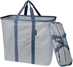 CleverMade Collapsible Laundry Basket, Large Foldable Clothes Hamper Bag, Laundry Tote Carry All Bin XL Pop-Up Caddy With Handles, Cream/Charcoal, 2 Pack -Household Cleaning Supply Store 41Q3t5z3FlL. AC