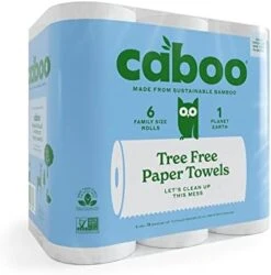 Caboo Tree Free Bamboo Paper Towels, 8 Rolls, Earth Friendly Sustainable Kitchen Paper Towels With Strong 2 Ply 14 Caboo Tree Free Bamboo Paper Towels, 8 Rolls, Earth Friendly Sustainable Kitchen Paper Towels With Strong 2 Ply -Household Cleaning Supply Store 41QAg9lYvZL. AC