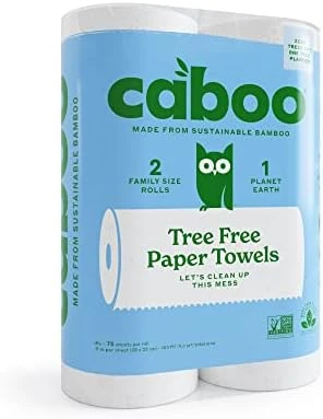 Caboo Tree Free Bamboo Paper Towels, 8 Rolls, Earth Friendly Sustainable Kitchen Paper Towels With Strong 2 Ply 9 Caboo Tree Free Bamboo Paper Towels, 8 Rolls, Earth Friendly Sustainable Kitchen Paper Towels With Strong 2 Ply - Image 7