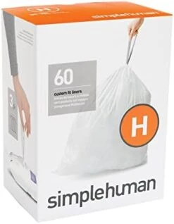 Simplehuman Code E Custom Fit Drawstring Trash Bags In Dispenser Packs, 60 Count, 20 Liter / 5.3 Gallon, White -Household Cleaning Supply Store 41RGy8q9YyL. AC