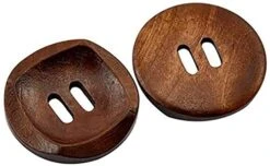 10 Beautiful Coffee Brown Wooden 4 Holes Round Wood Sewing Buttons 30mm