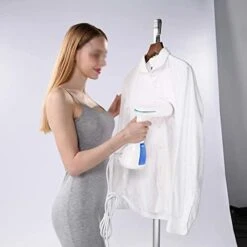 Portable Foldable Clothing Wrinkles Remover For Garments, Handheld Steamer For Clothes, 30-Second Fast Heat-up, Auto-Off, Mini Fabric Steam Iron For Home And Travel (Gray : Pink) -Household Cleaning Supply Store 41RZS8OFllL