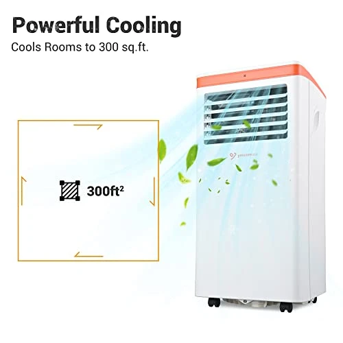 Yescom 10,000 BTU Portable Air Conditioner For Rooms Up To 300 Sq. Ft Compact Home AC Unit With Built-in Dehumidifier & Fan & Sleep Modes Remote Control Dust Cover Window Mount Kit For Home/Office 7 Yescom 10,000 BTU Portable Air Conditioner For Rooms Up To 300 Sq. Ft Compact Home AC Unit With Built-in Dehumidifier & Fan & Sleep Modes Remote Control Dust Cover Window Mount Kit For Home/Office - Image 5