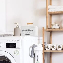Mustry Dryer Sheet Holder, Decorative Laundry Room Organization Container And Storage, White Farmhouse Laundry Pods Container Holds Over 240 Dryer Sheets And 81 Laundry Pods 15 Mustry Dryer Sheet Holder, Decorative Laundry Room Organization Container And Storage, White Farmhouse Laundry Pods Container Holds Over 240 Dryer Sheets And 81 Laundry Pods -Household Cleaning Supply Store 41RjY9VwPLL