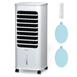 Pro Breeze Evaporative Air Cooler For Room Cooling Fan - 3-in-1 Air Cooler Portable With 6 QTS Tank, 70° Oscillation & 7hr Timer - Portable Swamp Cooler With Remote Control