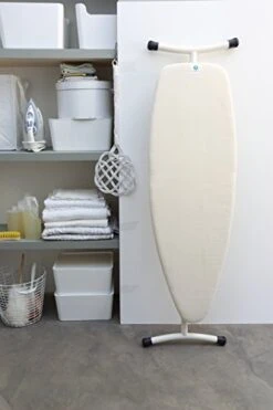 Brabantia XL Size D Ironing Board Heat Resistant Parking Zone, Black Frame, Non-Slip Feet, Suitable For Sit Down Ironing & Size D Replacement Ironing Board Cover With Durable Foam Layer Easy-Fit -Household Cleaning Supply Store 41Sky3MzVXL