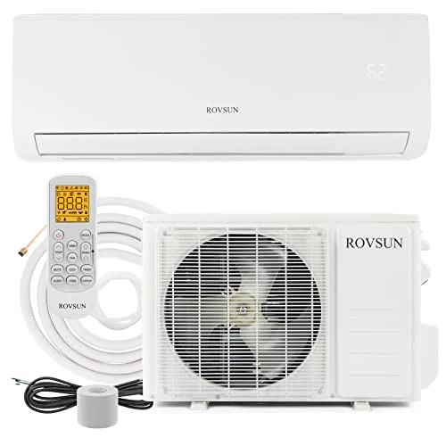 ROVSUN 12,000 BTU Mini Split AC/Heating System With Inverter, 19 SEER 115V Energy Saving Ductless Split-System Air Conditioner With Pre-Charged Condenser, Heat Pump, Remote Control & Installation Kit 3 ROVSUN 12,000 BTU Mini Split AC/Heating System With Inverter, 19 SEER 115V Energy Saving Ductless Split-System Air Conditioner With Pre-Charged Condenser, Heat Pump, Remote Control & Installation Kit