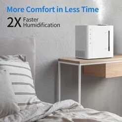 Cool Mist Humidifiers For Bedroom (4.3L), AIRROBO Quiet Top Fill Ultrasonic Humidifiers For Babies Nursery, Office, Indoor Plants -Lasts Up To 40 Hours, Filterless, 360° Rotation Nozzle, Auto Shut-Off -Household Cleaning Supply Store 41TKB0hsPRL