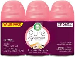Air Wick Automatic Air Freshener Spray Refill, Summer Delights,(Pack Of 3), Essential Oils, Odor Neutralization -Household Cleaning Supply Store 41TYaWbQWL. AC