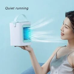 Tgoon Air Conditioning Fan, ABS USB Leather Handle Uniform Grid 3 Gear Air Cooler For Dormitory -Household Cleaning Supply Store 41UGCTwvVfL