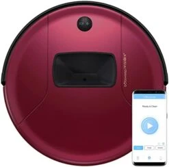 BObsweep PetHair Vision Robot Vacuum Cleaner, Battery-Powered Cordless Vacuum, Smart Floor Cleaner, 13” L X 13” W X 3” H, BlackBerry -Household Cleaning Supply Store 41VJ9DtNniL. AC