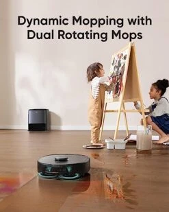 Eufy Clean X9 Pro CleanerBot With MopMaster™ Adaptive Pressure Cleaning, 2 Rotating Mops, Carpet Detection With 12 Mm Auto-Lifting Mops, Auto-Clean Station, 5,500 Pa Suction, And AI Obstacle Avoidance -Household Cleaning Supply Store 41VXWsK2HeL