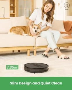 Vactidy Nimble T7 Robot Vacuum And Mop Combo, WiFi/App/Alexa/Siri Control, Robotic Vacuum Cleaner With Schedule, 2 In 1 Watertank & Dustbin, Self-Charging, Slim, Ideal For Hard Floor, Pet Hair, Carpet 14 Vactidy Nimble T7 Robot Vacuum And Mop Combo, WiFi/App/Alexa/Siri Control, Robotic Vacuum Cleaner With Schedule, 2 In 1 Watertank & Dustbin, Self-Charging, Slim, Ideal For Hard Floor, Pet Hair, Carpet -Household Cleaning Supply Store 41WgQulCqTL