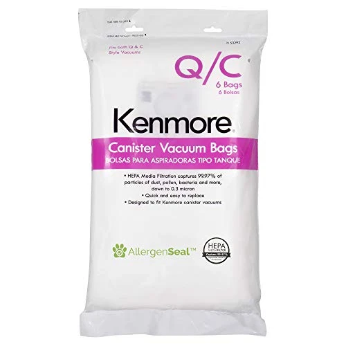 Kenmore 53292 Type Q HEPA Replacement Dust Bags For Canister Vacuum 81214, 81414, 81714, 21814, BC2005, BC3005, 81615, BC7005 3 Kenmore 53292 Type Q HEPA Replacement Dust Bags For Canister Vacuum 81214, 81414, 81714, 21814, BC2005, BC3005, 81615, BC7005