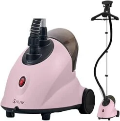SALAV GS18-DJ Standing Garment Steamer With Roll Wheels For Easy Movement, 1.8L Water Tank For 1 Hour Continuous Steaming, Adjustable Pole For Storage, 1500 Watts -Household Cleaning Supply Store 41Y1YOvD4DL. AC
