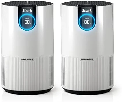 Shark HP102 Clean Sense Air Purifier For Home, Allergies, HEPA Filter, 500 Sq Ft, Small Room, Bedroom, Office, Captures 99.98% Of Particles, Dust, Smoke & Allergens, Portable, Desktop, White 9 Shark HP102 Clean Sense Air Purifier For Home, Allergies, HEPA Filter, 500 Sq Ft, Small Room, Bedroom, Office, Captures 99.98% Of Particles, Dust, Smoke & Allergens, Portable, Desktop, White - Image 7